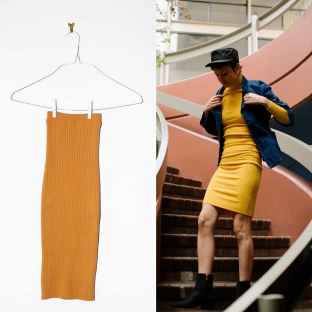 Giu Giu Nonna Tube Skirt Uomo Medium Ribbed Chic‎ Bodycon European